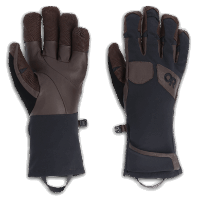 Buitenonderzoek | Extravert Herenhandschoenen Zwart/chocolade Naturel