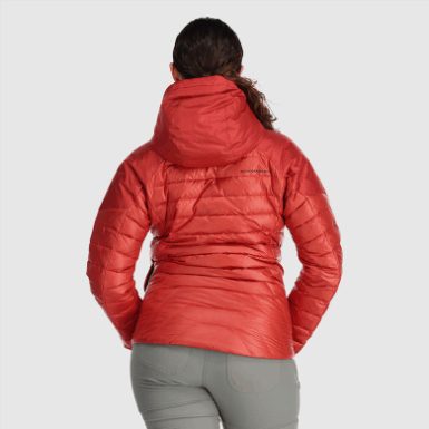 Buitenonderzoek | Cranberry-hoodie Met Heliumdons Voor Dames
