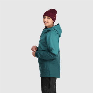 Buitenonderzoek | Hardmetalen Jas Voor Dames Deep Lake/treeline