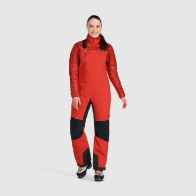 Buitenonderzoek | Aartsengel Gore-tex® Slabbetjes Voor Dames Cranberry/zwart