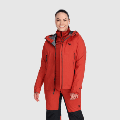 Buitenonderzoek | Aartsengel Gore-tex® Damesjack Cranberry/zwart