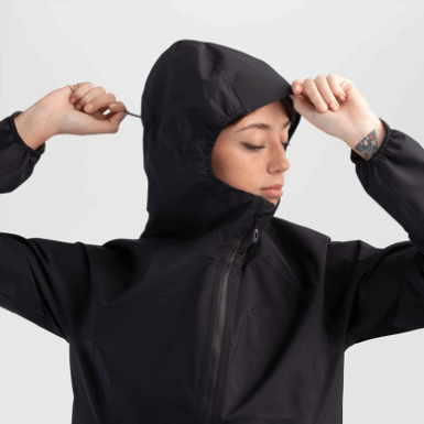 Buitenonderzoek | Dames Motief Ascentshell Jack Zwart