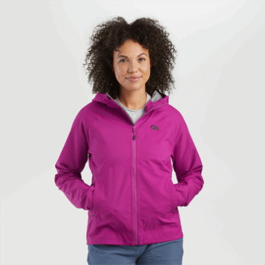 Buitenonderzoek | Dames Motief Ascentshell Jas Fuchsia
