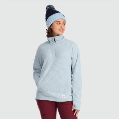 Buitenonderzoek | Dames Trailmix Snap Pullover Arctic