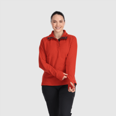 Buitenonderzoek | Dames Trailmix Snap Pullover Cranberry