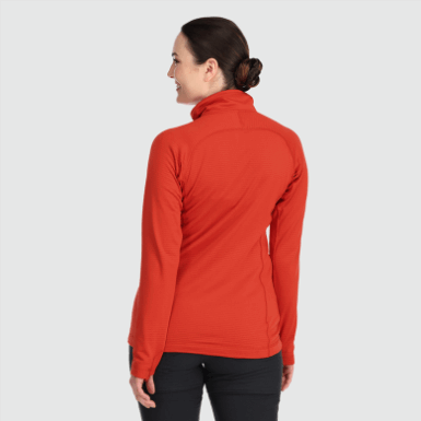 Buitenonderzoek | Vigor Half Zip-plus Cranberry Voor Dames