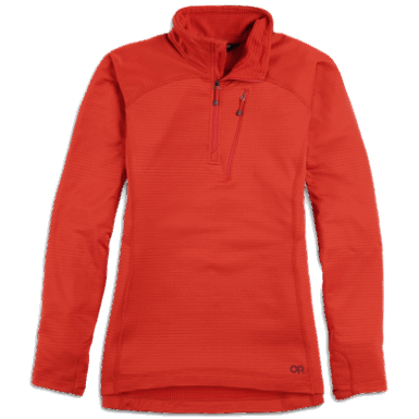 Buitenonderzoek | Vigor Half Zip-plus Cranberry Voor Dames