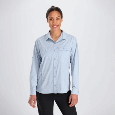 Buitenonderzoek | Dames Way Station Shirt Met Lange Mouwen Arctic