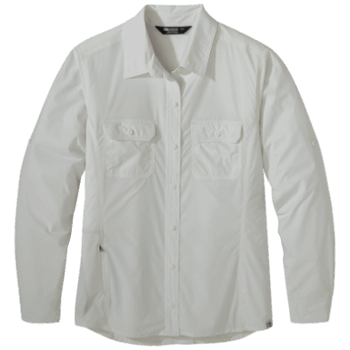Buitenonderzoek | Dames Way Station Shirt Met Lange Mouwen Snow