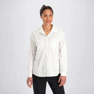 Buitenonderzoek | Dames Way Station Shirt Met Lange Mouwen Snow