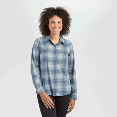 Buitenonderzoek | Dames Astroman L/s Sun Shirt Nimbus Geruit