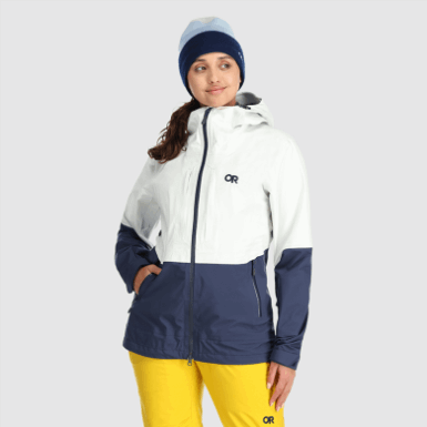 Buitenonderzoek | Hardmetalen Jas Voor Dames Plus Snow/naval Blue