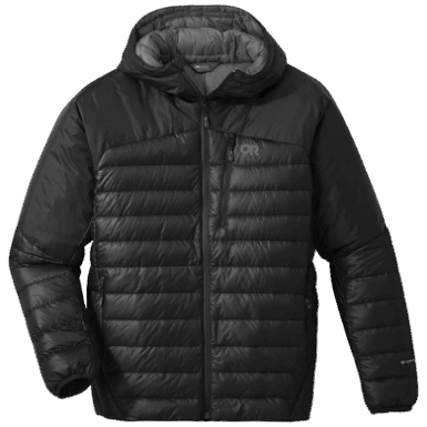 Buitenonderzoek | Heren Hoodie Met Heliumdons Zwart