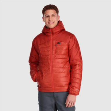 Buitenonderzoek | Cranberry-hoodie Met Heliumdons Voor Heren