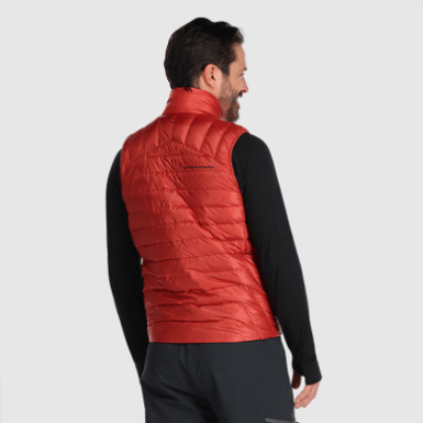 Buitenonderzoek | Heren Vest Met Helium Dons Cranberry