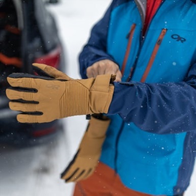 Buitenonderzoek | Heren Point N Chute Gore-tex® Sensorhandschoenen Naturel/zwart