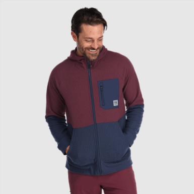 Buitenonderzoek | Heren Trailmix Hoodie Kalamata/marineblauw