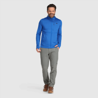 Buitenonderzoek | Vigor Herenhoodie Met Volledige Ritssluiting, Klassiek Blauw