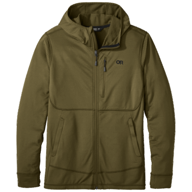 Buitenonderzoek | Vigor Herenhoodie Met Volledige Rits Loden