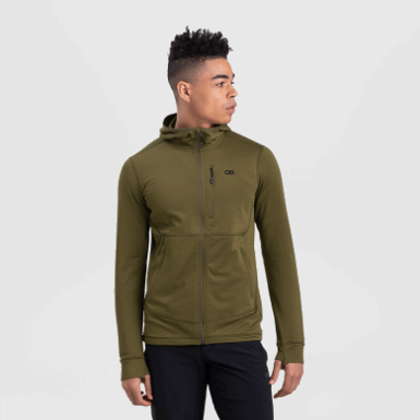 Buitenonderzoek | Vigor Herenhoodie Met Volledige Rits Loden
