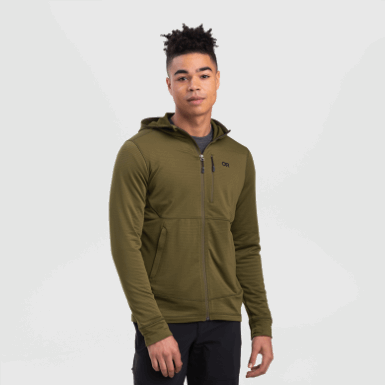 Buitenonderzoek | Vigor Herenhoodie Met Volledige Rits Loden