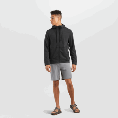 Buitenonderzoek | Emersion Fleece Hoodie Voor Heren, Zwart Heather