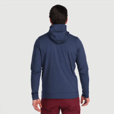 Buitenonderzoek | Heren Bariton Hoodie Met Volledige Rits Marineblauw