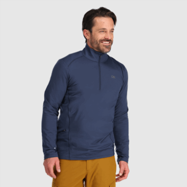 Buitenonderzoek | Heren Bariton Kwart Ritssluiting Marineblauw