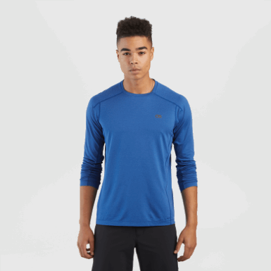 Buitenonderzoek | Argon L/s T-shirt Voor Heren Klassiek Blauw