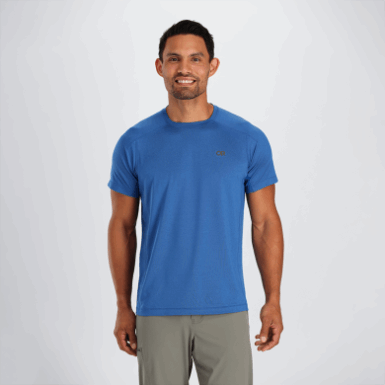 Buitenonderzoek | Heren Argon S/s T-shirt Klassiek Blauw