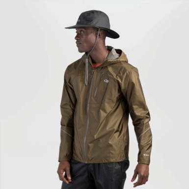 Buitenonderzoek | Helium Regen Hoed Met Volledige Rand Zwart