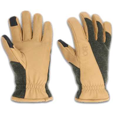 Buitenonderzoek | Merino Werkhandschoenen Naturel/loden