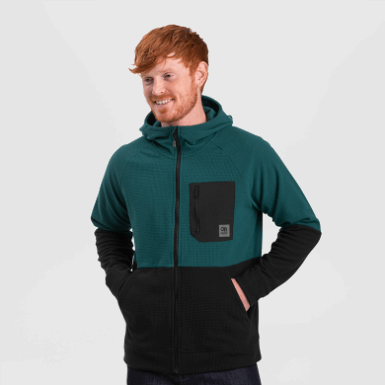 Buitenonderzoek | Heren Trailmix Hoodie Treeline/zwart