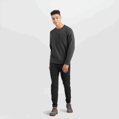 Buitenonderzoek | Heren Emersion Fleece Crew Black Heather