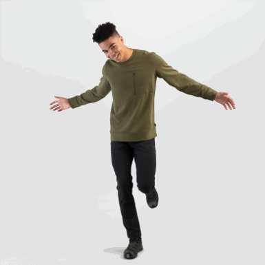 Buitenonderzoek | Emersion Fleece Crew Loden Heather Heren