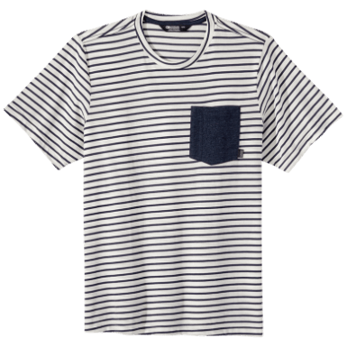 Buitenonderzoek | Heren Terra S/s Fashion T-shirt Marineblauwe Streep