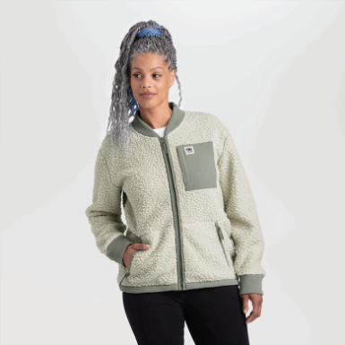 Buitenonderzoek | Dames Juneau Sherpa Fleecejack Mist