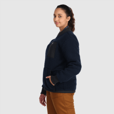 Buitenonderzoek | Dames Juneau Sherpa Fleece Jack Marineblauw
