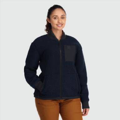 Buitenonderzoek | Dames Juneau Sherpa Fleece Jack Marineblauw