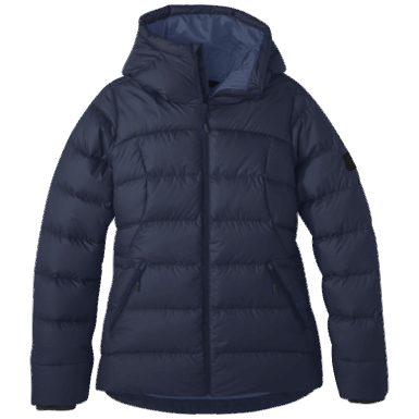 Buitenonderzoek | Marineblauwe Coldfront-donshoodie Voor Dames