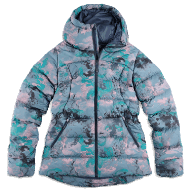 Buitenonderzoek | Dameshoodie Met Koude Voorkant En Dons Nimbus Aquarel