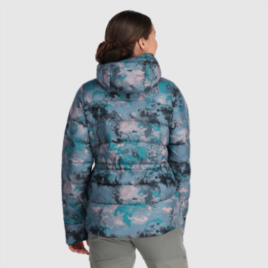 Buitenonderzoek | Dameshoodie Met Koude Voorkant En Dons Nimbus Aquarel