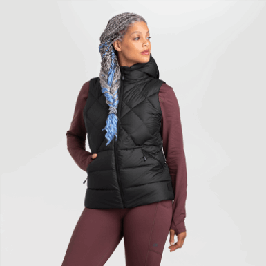 Buitenonderzoek | Dames Coldfront Hooded Donsvest Zwart