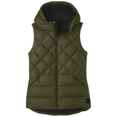 Buitenonderzoek | Coldfront-donsvest Met Capuchon Voor Dames, Loden