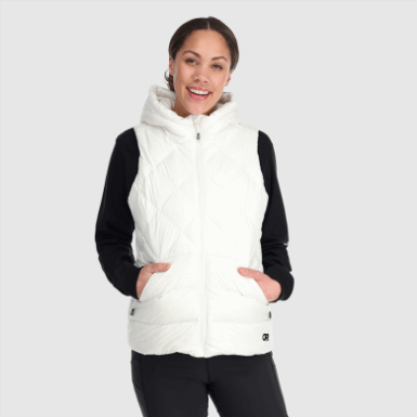 Buitenonderzoek | Coldfront-donsvest Met Capuchon Voor Dames, Snow
