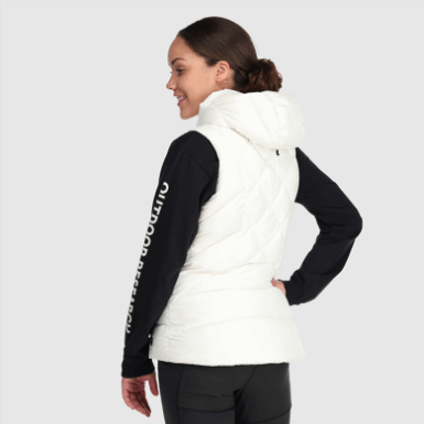 Buitenonderzoek | Coldfront-donsvest Met Capuchon Voor Dames, Snow