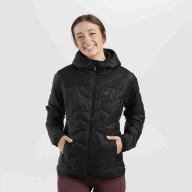 Buitenonderzoek | Dames Superstrand Lt Hoodie-plus Zwart