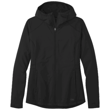 Buitenonderzoek | Dames Melody Hoodie Met Volledige Ritssluiting Zwart