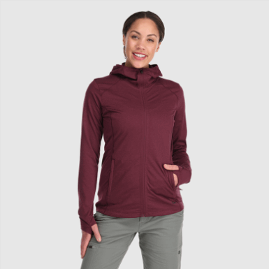 Buitenonderzoek | Melody Hoodie Met Volledige Rits Voor Dames, Kalamata Heather