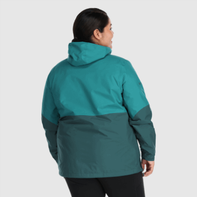 Buitenonderzoek | Dames Aspire Ii Gore-tex® Plus Size Regenjack Deep Lake/treeline